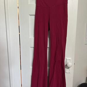 Lululemon dark pink high waisted flare